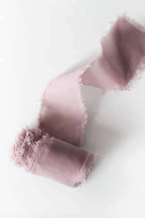 Wstążka szyfonowa-dusty pink